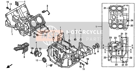 Honda ST1100 1993 CRANKCASE for a 1993 Honda ST1100