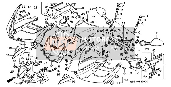 Honda VTR1000F 1997 COWL for a 1997 Honda VTR1000F