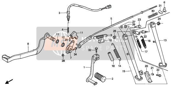 50544MK5610, Schlauch, Seitenstaenderf, Honda, 1