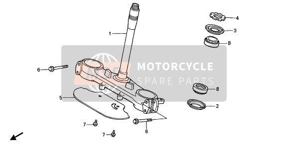 Honda XRV750 1993 STEERING STEM for a 1993 Honda XRV750