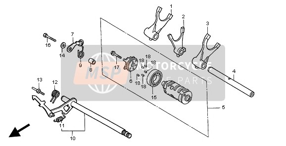 Honda XL600V 1997 IngranaggioShift Drum per un 1997 Honda XL600V