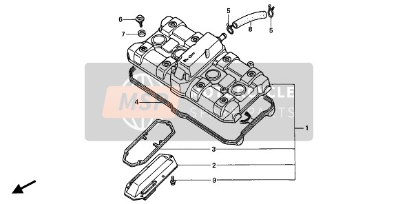 Honda CB1000F 1994 Cubierta de tapa de cilindro para un 1994 Honda CB1000F