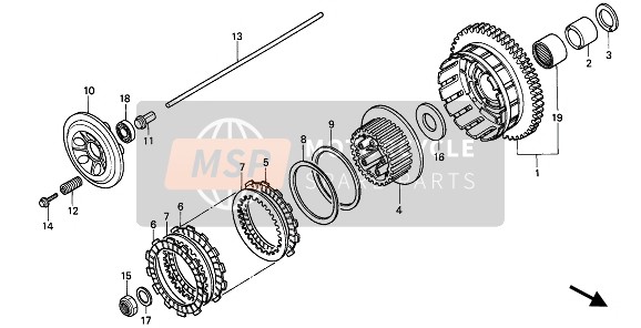 Honda CB1000F 1994 Embrayage pour un 1994 Honda CB1000F