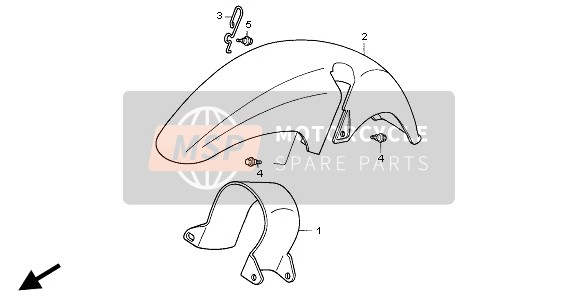 Honda XL600V 1997 FRONT FENDER for a 1997 Honda XL600V