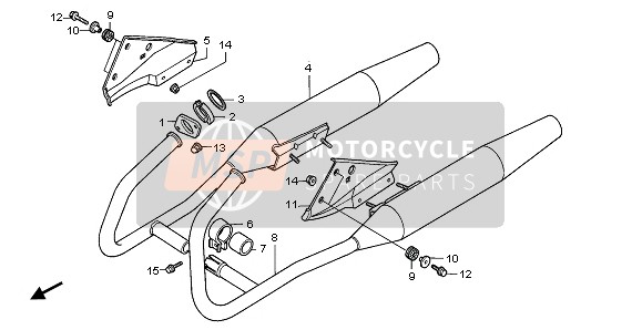 Honda CA125 1995 EXHAUST MUFFLER for a 1995 Honda CA125