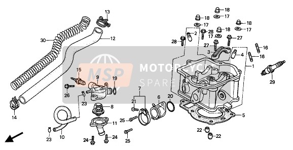 12245KS4305, Guia,  Valvula Escape (Os), Honda, 2