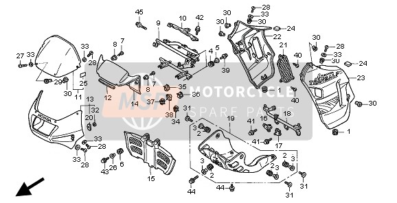 Honda XL600V 1997 COWL for a 1997 Honda XL600V