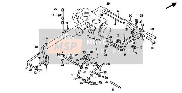 Honda GL1500SE 1994 ROHRLEITUNG für ein 1994 Honda GL1500SE