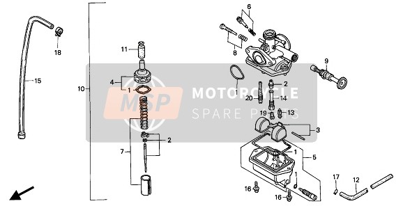 Honda NSR50S 1994 Carburatore per un 1994 Honda NSR50S