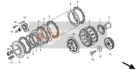 Honda XRV750 1997 Embrague para un 1997 Honda XRV750