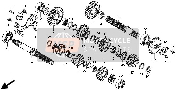 Honda XRV750 1997 TRANSMISSION for a 1997 Honda XRV750