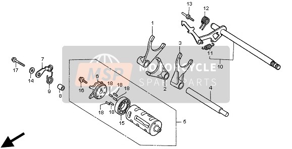 Honda XRV750 1997 IngranaggioShift Drum per un 1997 Honda XRV750