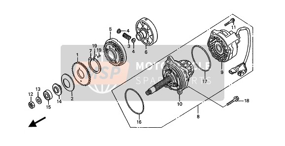 Honda ST1100A 1994 Generator voor een 1994 Honda ST1100A