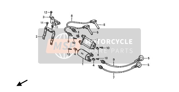 Honda ST1100A 1994 Bobina de encendido para un 1994 Honda ST1100A