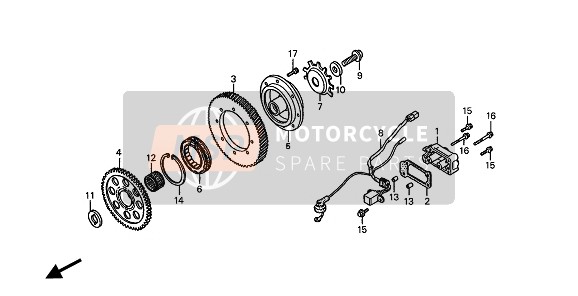 Honda ST1100 1994 Comenzando Embrague para un 1994 Honda ST1100