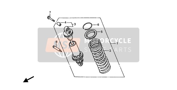 Honda ST1100 1994 FEDERBEIN HINTEN für ein 1994 Honda ST1100