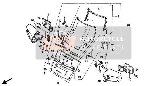 64218MT3000ZK, Distanziale Interno Coper, Honda, 2