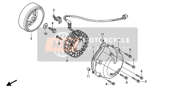 Honda VF750C 1994 GENERATOR for a 1994 Honda VF750C