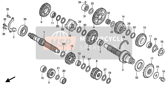 Honda VF750C 1994 TRANSMISSION for a 1994 Honda VF750C