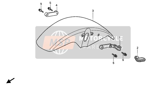 61100MZ5000ZF, Fender Kompl., V. *NH146M, Honda, 0