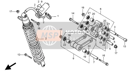 Honda XRV750 1997 Cojín trasero para un 1997 Honda XRV750