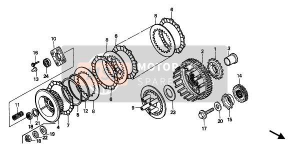 Honda VT600C 1994 CLUTCH for a 1994 Honda VT600C