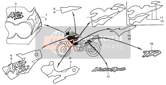 87139MAY640ZA, Stripe A, L. Fuel Tank (###) *TYPE4* (TYPE4 ), Honda, 0