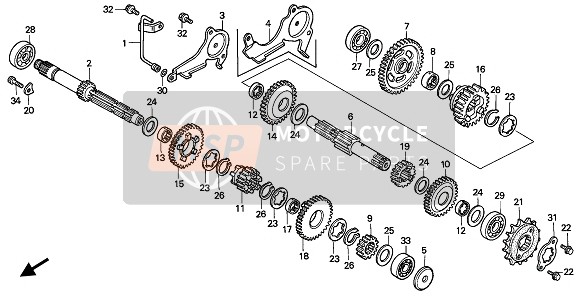 Honda XL600V 1994 Transmission pour un 1994 Honda XL600V