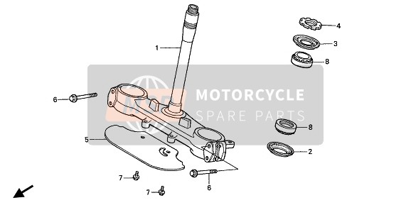 Honda XRV750 1994 GABELBRÜCKE für ein 1994 Honda XRV750