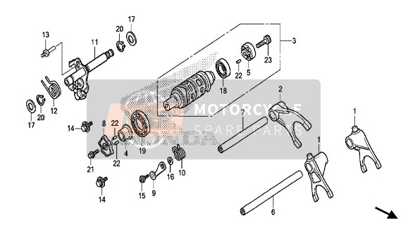 Honda CB1000R 2014 GEARSHIFT DRUM for a 2014 Honda CB1000R