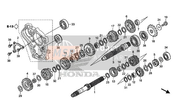 Honda CB1000RA 2014 Trasmissione per un 2014 Honda CB1000RA