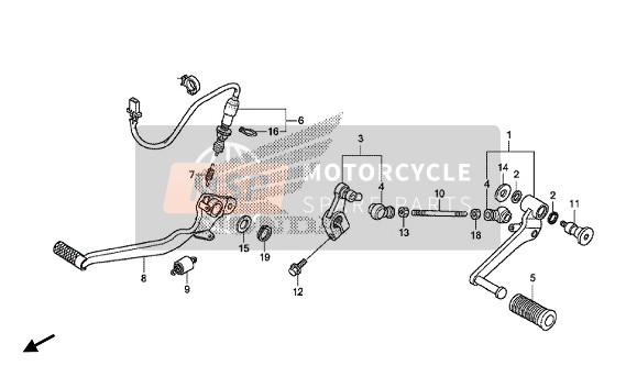 Honda CB1100A ABS 2014 PEDAL für ein 2014 Honda CB1100A ABS