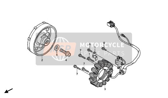 Honda CBR1000RR 2014 GENERATOR for a 2014 Honda CBR1000RR