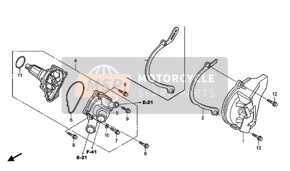 Honda CBR1000RR 2014 Pompe à eau pour un 2014 Honda CBR1000RR