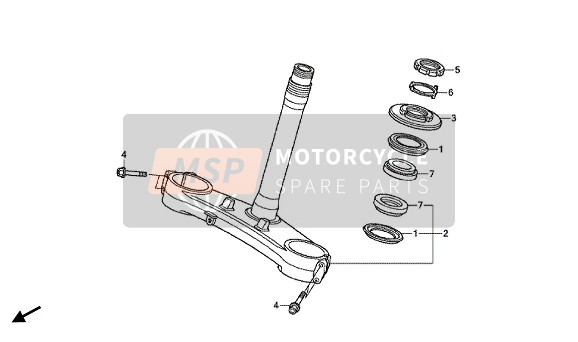 Honda CBR1000RR 2014 GABELBRÜCKE für ein 2014 Honda CBR1000RR