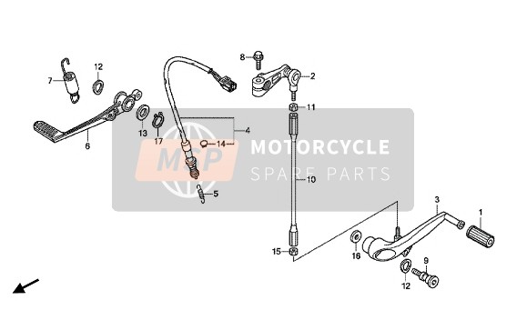 Honda CBR1000RR 2014 Pedal para un 2014 Honda CBR1000RR