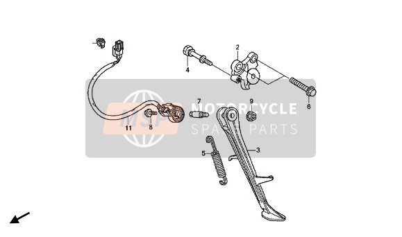 35700MGPD61, Switch Assy., Side Stand, Honda, 1