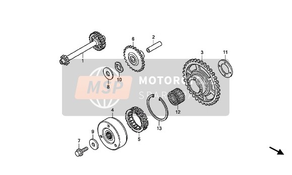 Honda CBR1000S SP 2014 STARTING CLUTCH for a 2014 Honda CBR1000S SP