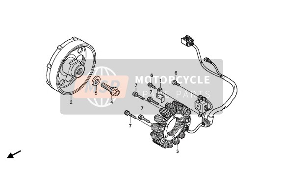 Honda CBR1000S SP 2014 Generator voor een 2014 Honda CBR1000S SP