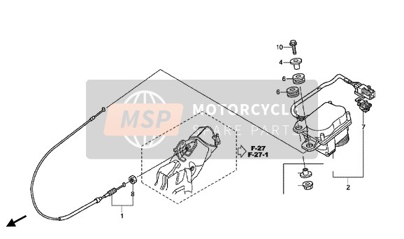 Honda CBR1000S SP 2014 Servo Motor voor een 2014 Honda CBR1000S SP