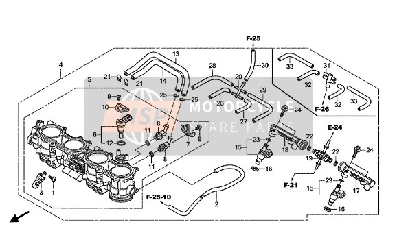 Honda CBR1000SA SP ABS 2014 Cuerpo del acelerador para un 2014 Honda CBR1000SA SP ABS