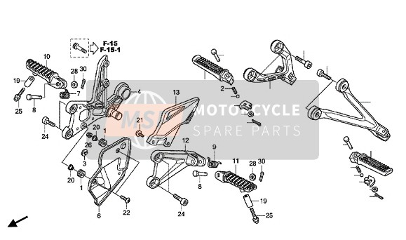 Honda CBR1000SA SP ABS 2014 Step voor een 2014 Honda CBR1000SA SP ABS