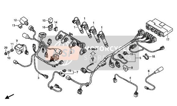 32107MGPD90, Kabelbaum, ABS-HILFSKABEL, Honda, 0