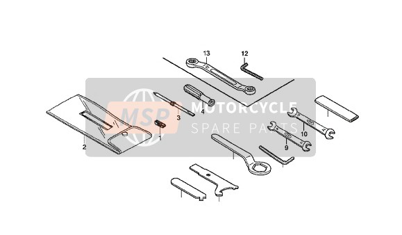 Honda CBR1000SA SP ABS 2014 Herramientas para un 2014 Honda CBR1000SA SP ABS