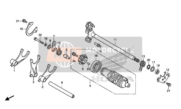 Honda CTX700NA 2014 IngranaggioShift Drum per un 2014 Honda CTX700NA