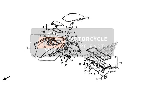 83200MJFA00ZE, Shelter Assy., Center *NH341P* (NH341P Pearl Fadeless White), Honda, 0