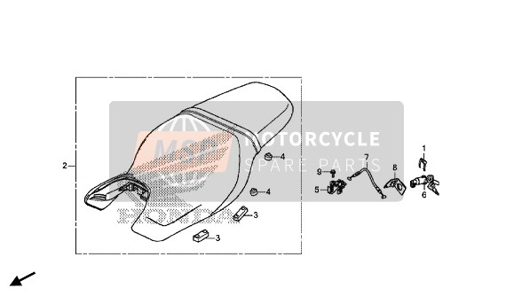 77220MJFA01, Hak, Zitting Aanslag, Honda, 0