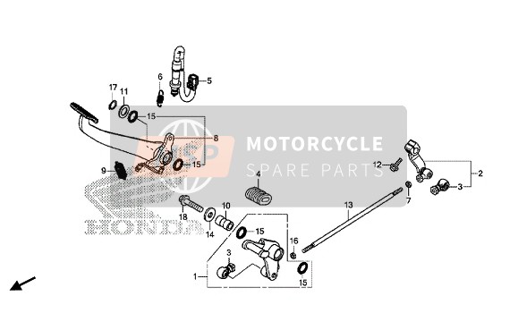 46515MM8000, Kraag, A. Remspil, Honda, 2