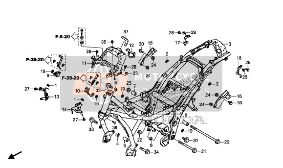 Honda CTX700NA 2014 Frame voor een 2014 Honda CTX700NA