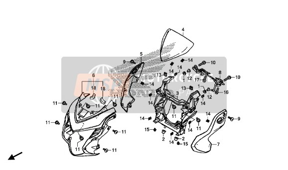 966000601800, Bolt, Socket, 6X18, Honda, 2